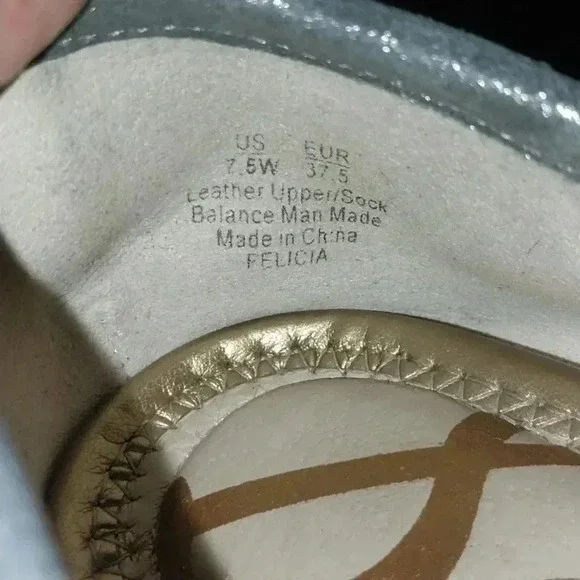 Sam Edelman Iridescent Felicia Rounded Ballet Flat Size 7.5W - Picture 7 of 8